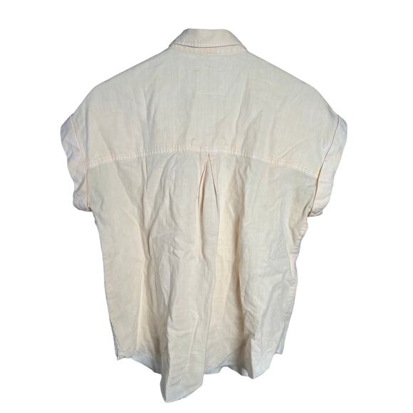 Rails Cito Button Up T-shirt Womens Essential Size Small Peach - Picture 2 of 5